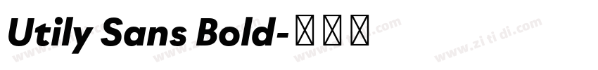 Utily Sans Bold字体转换